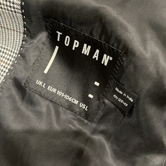 Topman checkered chore coat. Size L. - Picture 4 of 5